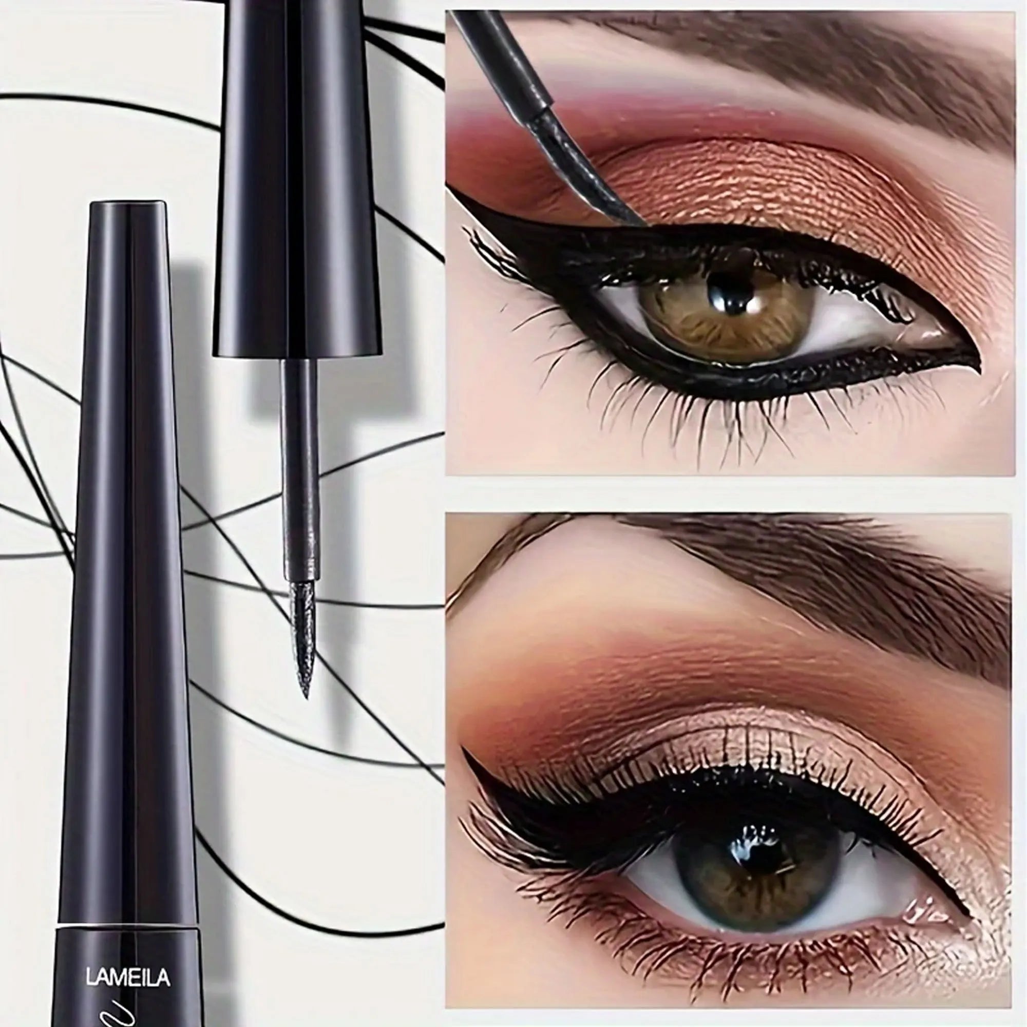 1pcs Slim eyeliner is waterproof, sweat-proof, long-lasting and non-smudged. Newbie brown eyeliner liquid pen