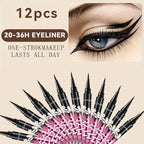 12 PCS Hot Make Up Ultimate Black Liquid Eyeliner Long-lasting Waterproof Eye Liner Pencil Pen Nice Makeup Cosmetic Beauty Tools