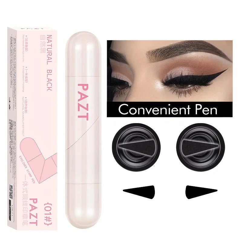 Rotating Eyeliner Stamp Pen, Long-Lasting Waterproof & Sweat-Proof,One-Touch Application,Ideal for Beginners,Perfect for Daily