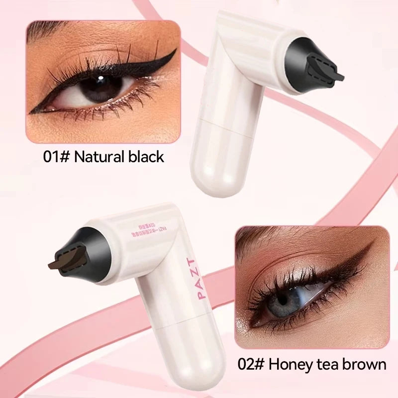 Rotating Eyeliner Stamp Pen, Long-Lasting Waterproof & Sweat-Proof,One-Touch Application,Ideal for Beginners,Perfect for Daily