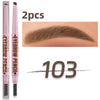 2 in1 Eyebrow pencil professional Cosmetics makeup for women 5 Colors Waterproof Eyebrow Tattoo brush Long Lasting eyebrow pen
