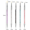 5/20Pcs Nail Art Brush Design Tip Painting Drawing Carving Dotting Pen FlatFan Liner Acrylic Gel UV Polish Manicure Tools