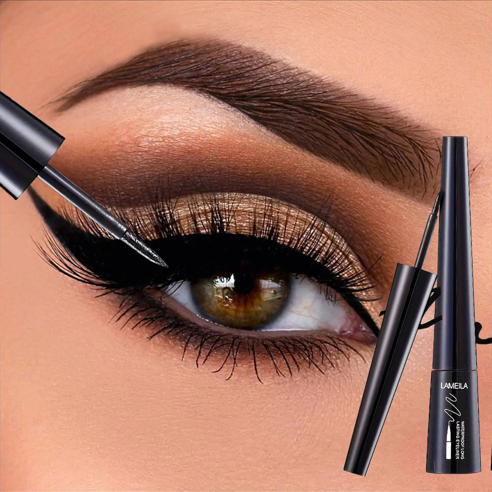 1pcs Slim eyeliner is waterproof, sweat-proof, long-lasting and non-smudged. Newbie brown eyeliner liquid pen