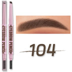 2 in1 Eyebrow pencil professional Cosmetics makeup for women 5 Colors Waterproof Eyebrow Tattoo brush Long Lasting eyebrow pen