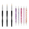 5/20Pcs Nail Art Brush Design Tip Painting Drawing Carving Dotting Pen FlatFan Liner Acrylic Gel UV Polish Manicure Tools